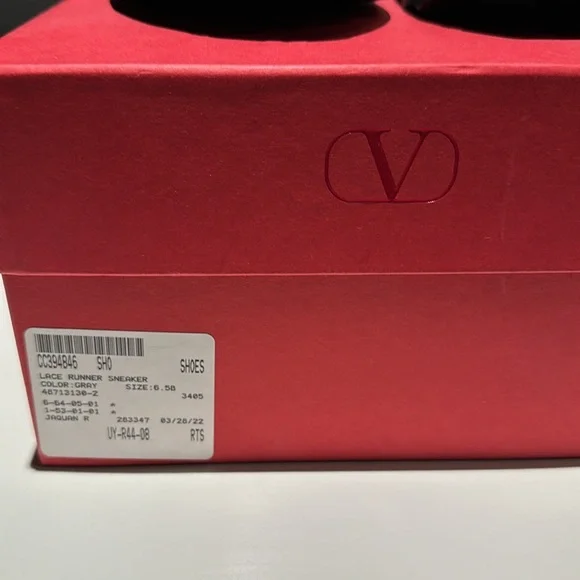 BRAND NEW never worn silver Valentino lace sneakers, size 6 1/2! - Picture 7 of 7